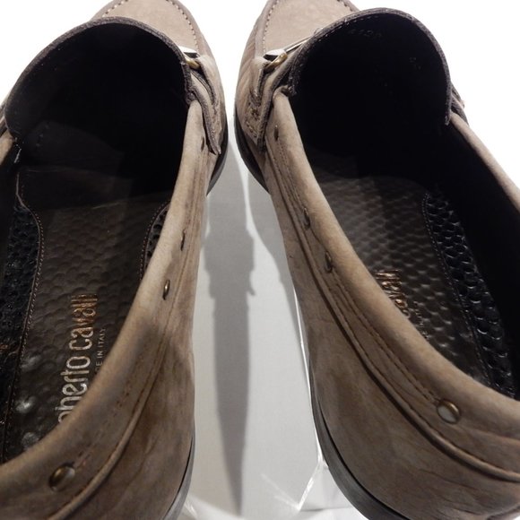 ROBERTO CAVALLI GRAY HORSEBIT LOAFERS IN EU SIZE 40 / US 7 main image 7